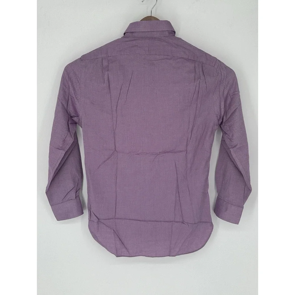 NWT Polo Ralph Lauren Purple Men's Slim Fit Easy Care Sz 17 34/35 Shirt X1